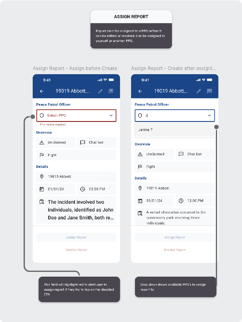 Report status — In Progress